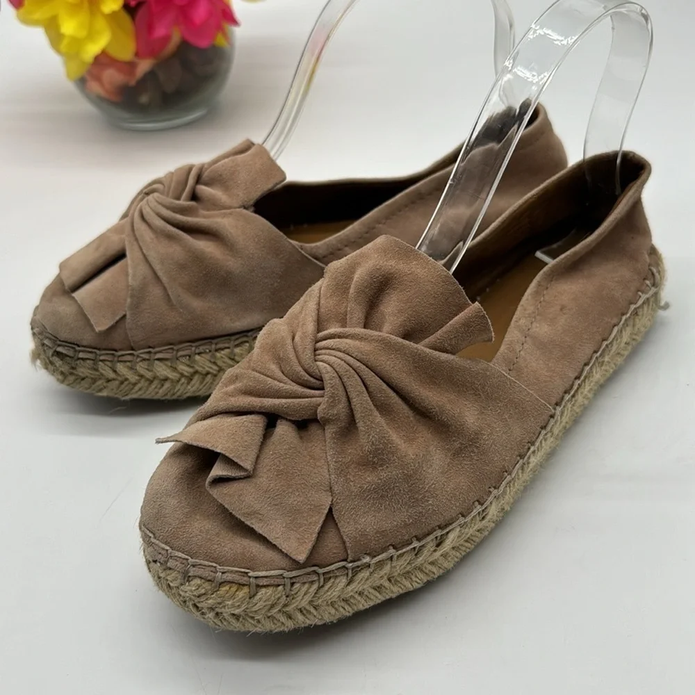 Crown Vintage Tan Suede Espadrille Size 7.5 ESP6132